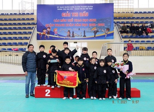 VIETSCHOOL MARTIAL ARTS TEAM EXCELLENTLY GOT THE SECOND PRIZE FOR THE DISTRICT COMPETITION